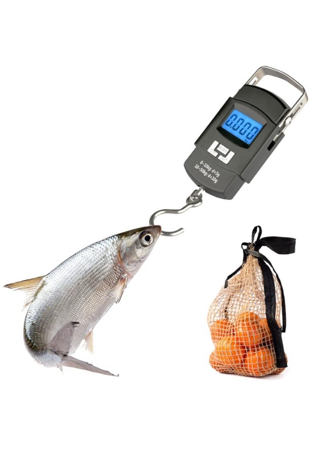 Portable electronic scale with hook, digital hanging bag scale, luggage scale, fishing scale with 4 units for home - Image 4